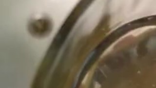 Boy drinks his own piss