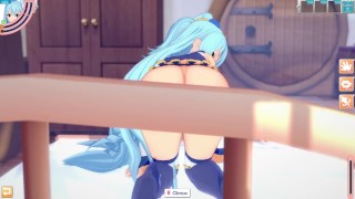 3D/Anime/Hentai. KonoSuba: The Goddess Aqua gets fucked and loves it !!