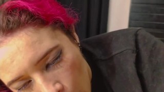 POV I Give My Neighbor a Blowjob and he Fills Me With Cum in My Mouth, Deepthroat
