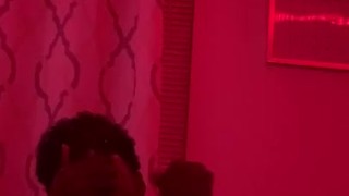 Black teen moans and jerks bbc till he busts a fat load