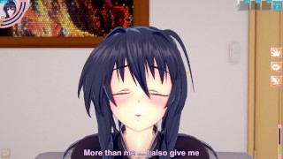 3D/Anime/Hentai. High School DxD: Akeno himejima and Issei having fun in the living room!!
