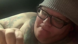Pig girl eats biscuits with gravy 