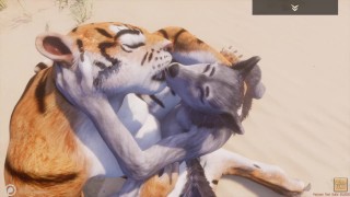 Wild Life Lesbian Furrie Porn Tiger e Wolf Girl Vídeos Pornos  