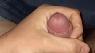 Teasing my hard cock 