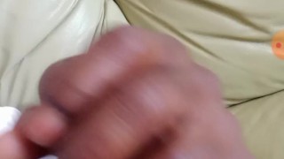 Jacking my dick before go to work 🤪 while watching a lady riding face 