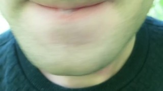 Showing cum load in mouth and swallowing - Solo cum play after getting cum in mouth