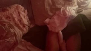 this is what she did - saw the camera and kept going 