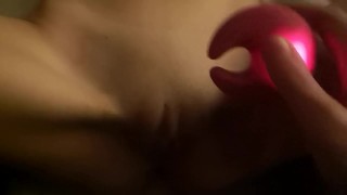desperate lesbian cums hard || late night quick and intense orgasm