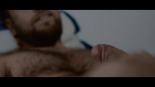 Muscled hunk Kostya Kazenny warms up at the stadium, jerks off and cums