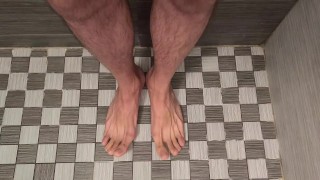 Lovely cock and beautiful feet 