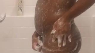 Don't tell him or her that I dropped the soap. 