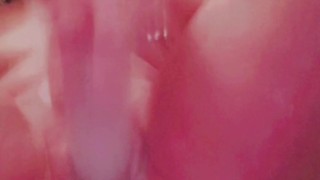 !! Bathroom Dildo Ride, Creamy Pussy. FrankiFox