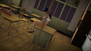 Inuyasha sneaks into kagome's classroom and they have a moment alone