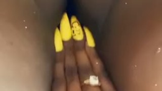 Hard sexy climax while in shower