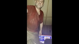 Pissing clothes then put them on