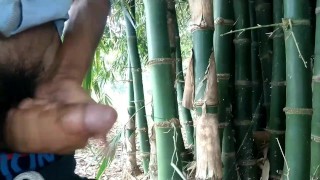 Indian boy cumming on bamboo,Handjob Cumshot