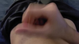 What does lonely man at home at night? He masturbates very hot!