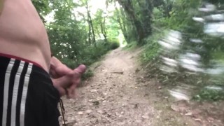 First public park mastrubation with insane cumshot