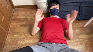【乳首動画】赤ちゃんポーズでチクニーしてイってしまうヘンタイ大学生