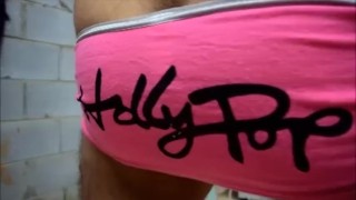 Jon Scarecrow masturbating in panties with cum shot