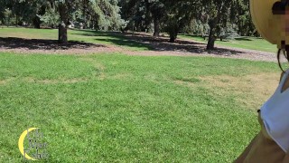 Tits out in the park
