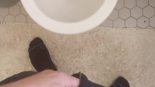 Boy with Uncut Dick Peeing. 