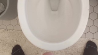 Boy with Uncut Dick Peeing. 