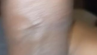 Stroking my big black cock 