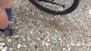 I dared my wife to remove her pants during our bike ride, and she actually did it-Thank You My Love 