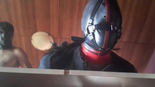 Suck my cock bitch. 10 minutes hooded deepthroat with huge oral creampie