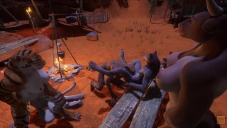 Wild Life / Lesbian Furry Gangbang