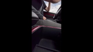 Sucking big dick on public road