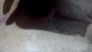 Gaping my pinky hole with a buttplug