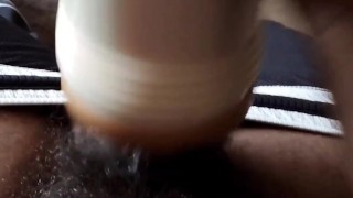 STROKING THICK BLACK COCK WITH POCKET PUSSY 😋 