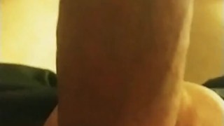 Hard cock gets stroked