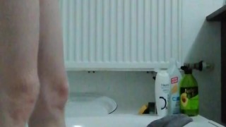 Master ordered me to play with my nipples and cum in a sock