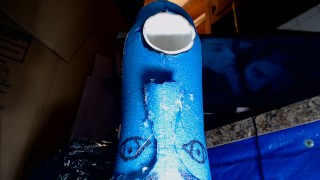 Facefucking homemade automatic toy