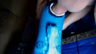 Facefucking homemade automatic toy