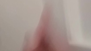 Asked my friend to use her shower and ended up busting a huge load before I shaved my bush. 