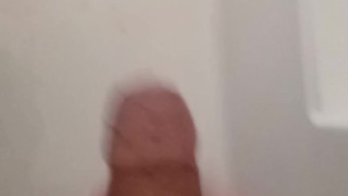 Asked my friend to use her shower and ended up busting a huge load before I shaved my bush. 