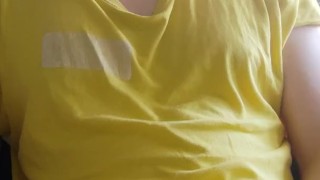 Solo male masturbation with black nail polish 