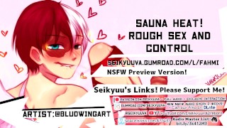 My Hero Academia SAUNA HEAT - ROUGH SEX w/ TODOROKI!! (fem pronouns ver.) art:bludwingart