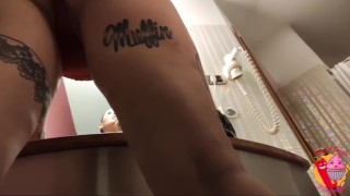 She changes underwear she gets excited and then masturbates ...