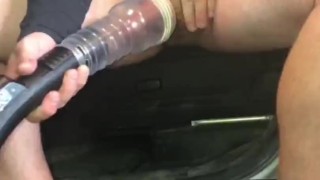 Best Cock Sucking Machine Ever: Clear Fleshlight & Vacuum Cleaner Combo Sucks the Cum Out of my Cock