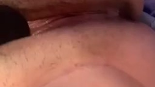 Masturbating with vibrator dildo