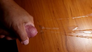 Pervert cum on desk