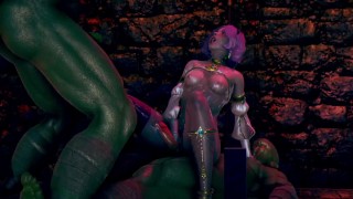Female knight lose to monster ork - episode.12