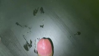 Boy plays with fleshlitl and shoots sperm