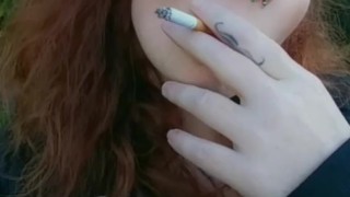 Smoking in the park