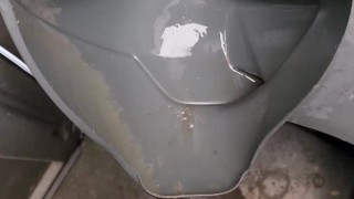 Peeing at work.